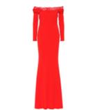 Alexander Mcqueen Lace-trimmed Crêpe Gown