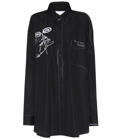 Maison Margiela Embroidered Cotton Shirt