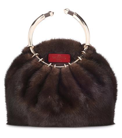 Valentino Mink Clutch