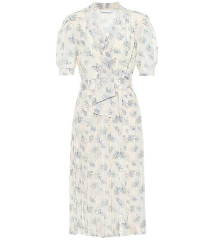 Alessandra Rich Embellished Floral Silk Dress