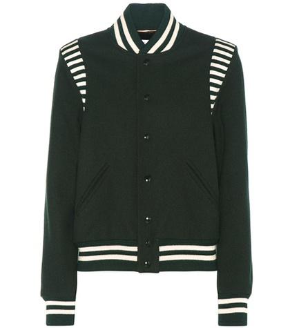 Saint Laurent Wool-blend Bomber Jacket