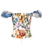 Dolce & Gabbana Floral-printed Cotton-blend Top