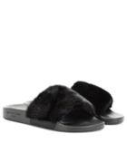 Givenchy Fur Slip-on Sandals