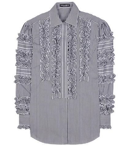 Dolce & Gabbana Ruffled Cotton-blend Shirt
