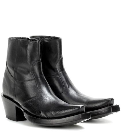 Aquazzura X Lucchese Bootmaker Leather Ankle Boots