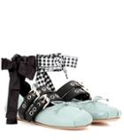 Miu Miu Buckle-embellished Patent Leather Ballerinas
