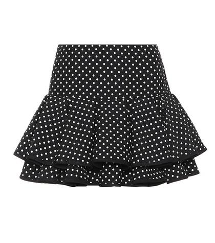Valentino Polka-dot Wool And Silk Miniskirt