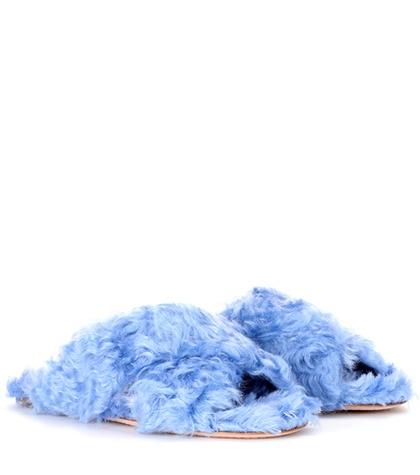 Zimmermann Exclusive To Mytheresa.com – Faux-fur Slides