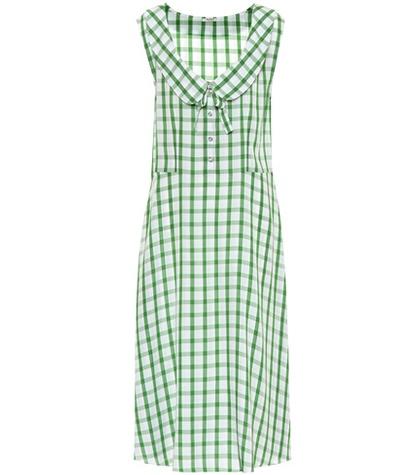 Miu Miu Sleeveless Gingham Dress