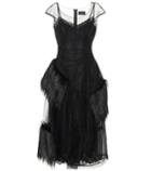 Etro Tulle, Lace And Faux Fur Dress