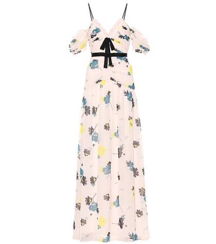 Self-portrait Floral Chiffon Maxi Dress