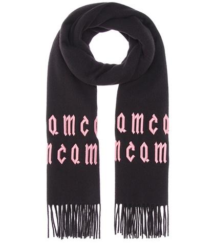 Mcq Alexander Mcqueen Embroidered Wool Scarf