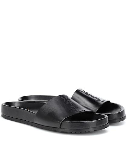 Saint Laurent Jimmy Leather Slides