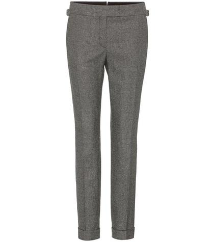 Tom Ford Wool And Silk-blend Trousers
