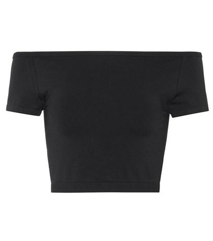Helmut Lang Off-the-shoulder Crop Top