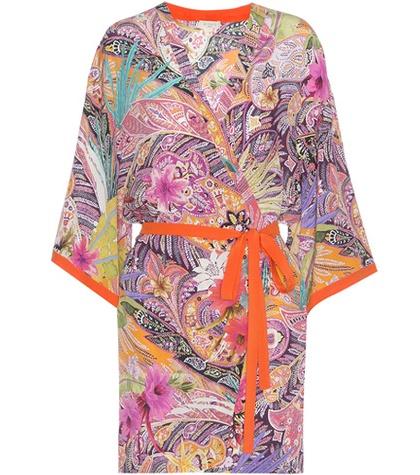 Etro Printed Silk Wrap Dress