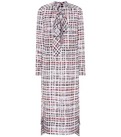 See By Chlo Scribble Check Silk Dress
