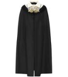Gucci Crystal-embellished Wool Cape