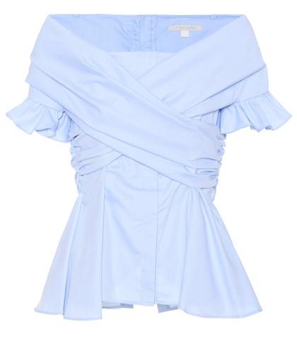 Jonathan Simkhai Off-the-shoulder Cotton-blend Top