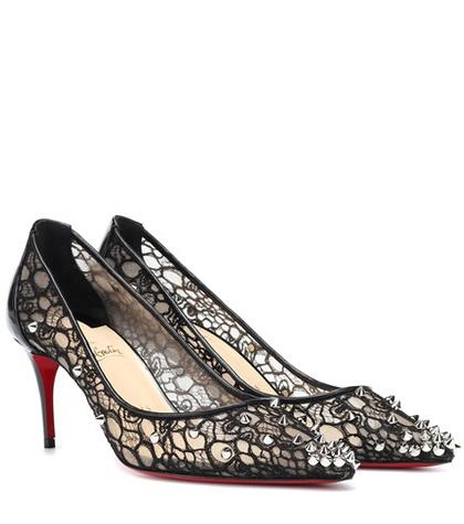 Christian Louboutin Lace 554 70 Spiked Pumps