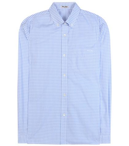 Miu Miu Gingham Cotton Shirt