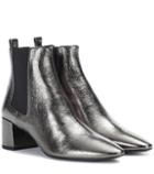 Saint Laurent Loulou Leather Ankle Boots