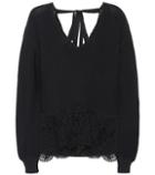 Alexander Mcqueen Crochet-paneled Cotton Sweater
