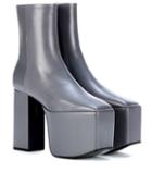 Balenciaga Plateau Leather Ankle Boots