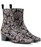 Alexander Mcqueen Reno Floral Brocade Ankle Boots