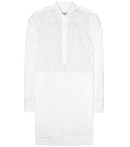 Valentino Lace Panelled Cotton Shirt