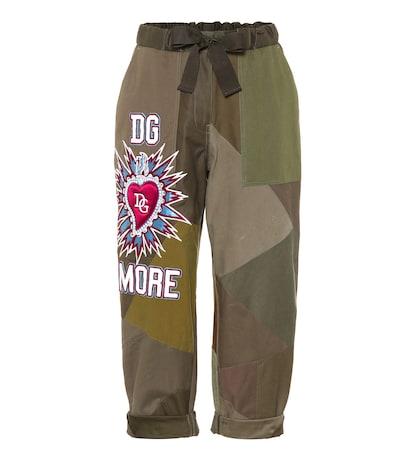Dolce & Gabbana Cropped High-rise Cotton Pants