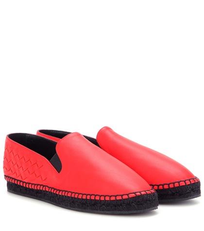 Bottega Veneta Intrecciato Leather Espadrilles