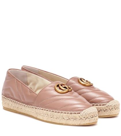 Gianvito Rossi Matelassé Leather Espadrilles