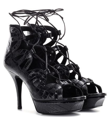 Saint Laurent Tribute 16 Lace-up Sandals