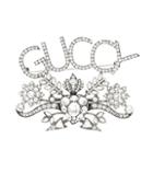 Gucci Guccy Embellished Brooch