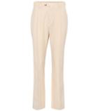 Chlo High-rise Straight Wool-blend Pants