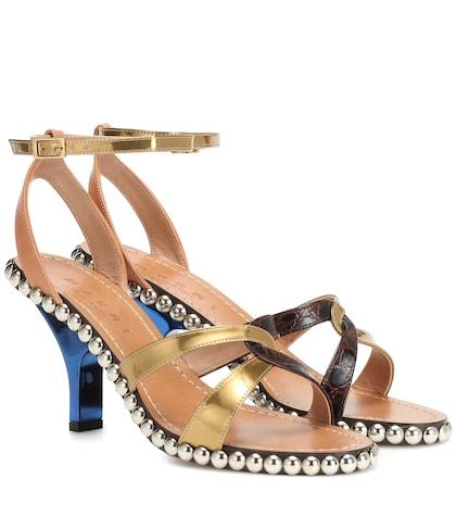 Rejina Pyo Embellished Leather Sandals