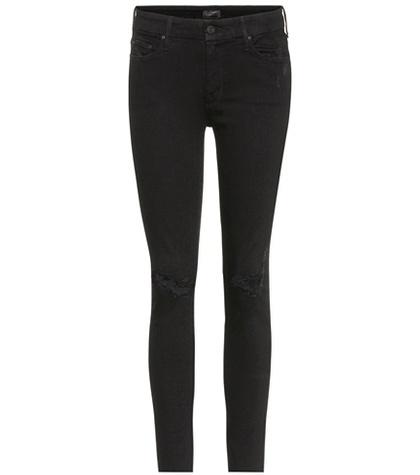 Mother Looker Mid-rise Cropped Jeans