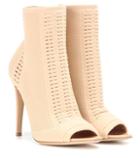 Gianvito Rossi Vires Knitted Peep-toe Ankle Boots