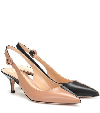 Gucci Arleen Slingback Leather Pumps