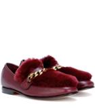 Boyy Loafur Fur-trimmed Leather Loafers