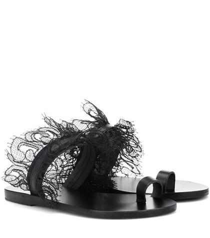 Dorateymur Thalia Lace-trimmed Sandals