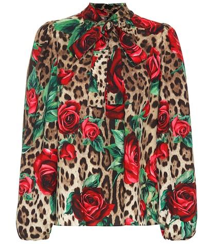 Dolce & Gabbana Printed Silk Crêpe Blouse