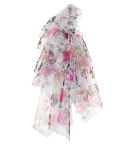 Off-white Ruffled Mesh Gown