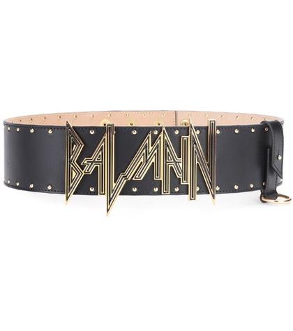 Balmain Embellished Leather Belt