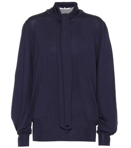 Agnona Wool Tie-neck Sweater