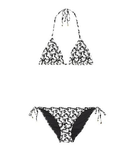 Oscar De La Renta Running Horses Printed Bikini Set