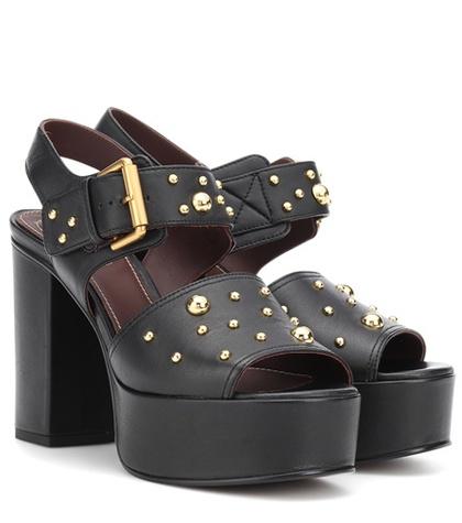 See By Chlo Eva Leather Plateau Sandals