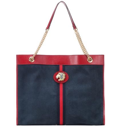 Gucci Embellished Suede Tote