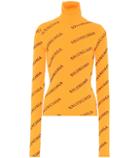 Balenciaga Logo-knit Turtleneck Sweater